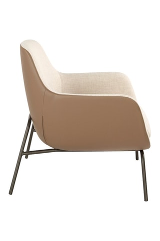 Fauteuil Crème et marron