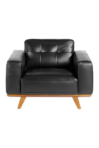 Fauteuil en cuir -
Noir