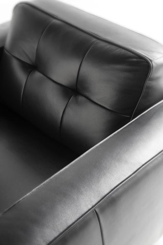 Fauteuil en cuir -
Noir