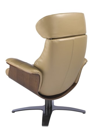 Fauteuil pivotant en cuir - Beige