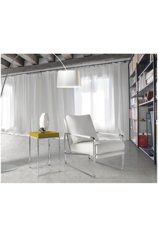 Fauteuil - Blanc - Revêtement effet cuir
