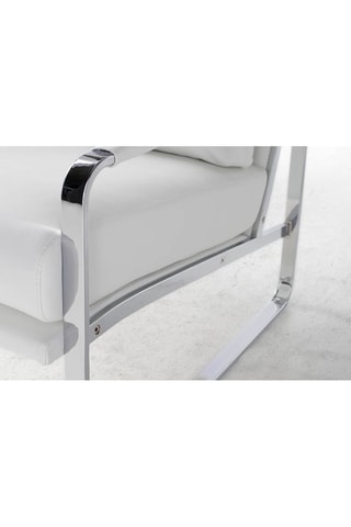 Fauteuil - Blanc - Revêtement effet cuir