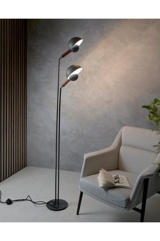 Fauteuil - Blanc et marron - Tissu