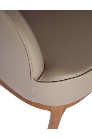 Fauteuil en cuir - Taupe