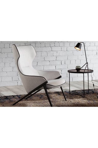 Fauteuil - Gris clair - Revêtement effet cuir