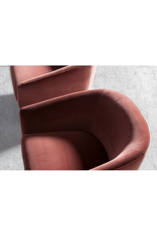 Fauteuil pivotant - Vieux rose  Revêtement en velours
