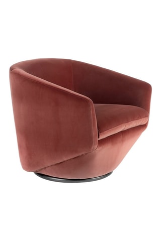 Fauteuil pivotant - Vieux rose  Revêtement en velours