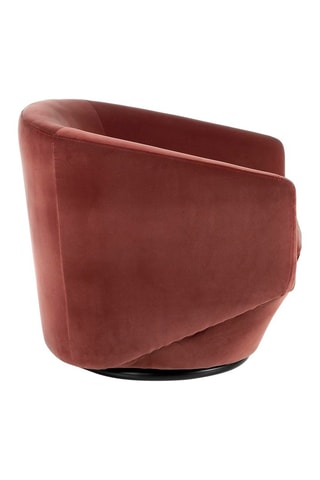 Fauteuil pivotant - Vieux rose  Revêtement en velours