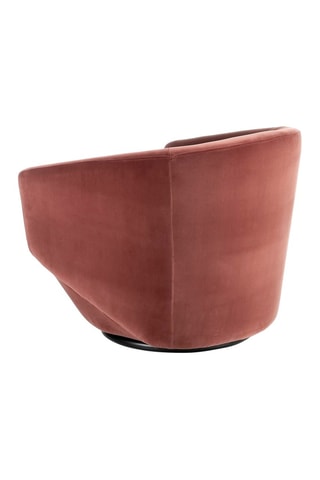 Fauteuil pivotant - Vieux rose  Revêtement en velours