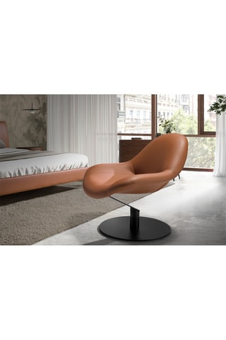 Fauteuil - Marron - Revêtement effet cuir