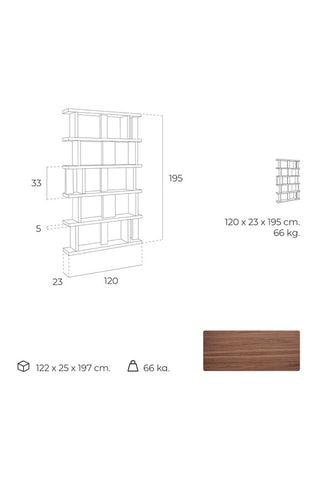 Bibliothèque - 120 x 23 x 195 cm