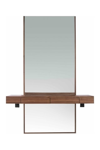 Miroir avec étagère - Naturel