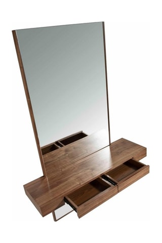 Miroir avec étagère - Naturel