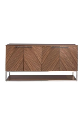 Buffet 4 portes en noyer - 160 x 80 x 46 cm