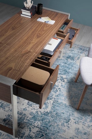 Bureau 4 tiroirs - 158 x 76 x 62 cm