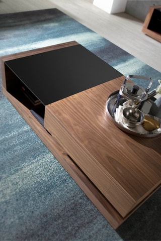 Table basse 1 tiroir en bois - 130 x 70 x 36 cm