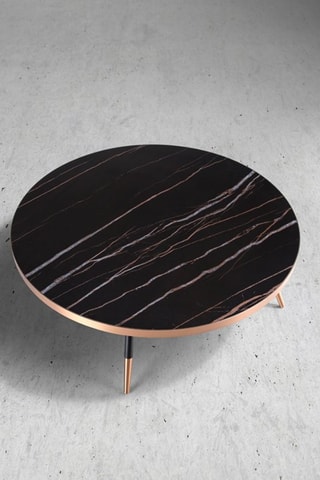 Table basse - Plateau en porcelaine - 90 x 90 x 30 cm