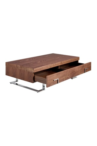 Table basse 1 tiroir - Plateau en bois - 130 x 68 x 39 cm