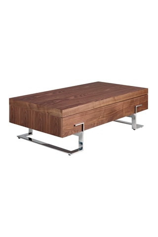 Table basse 1 tiroir - Plateau en bois - 130 x 68 x 39 cm