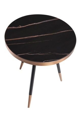 Table d'appoint - Plateau en porcelaine -  46 x 46 x 56 cm