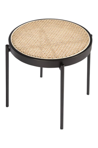 Table d'appoint - Plateau en rotin - 52 cm