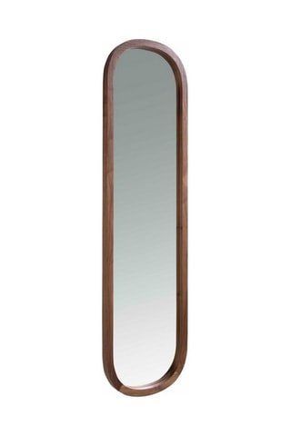 Miroir ovale - Imitation bois