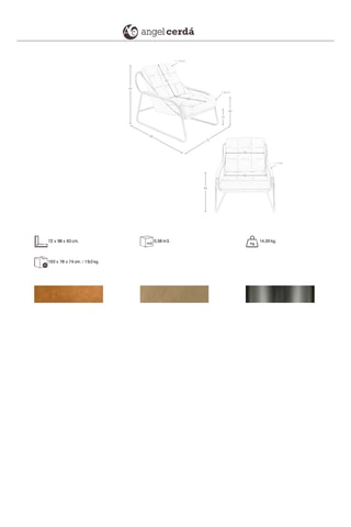 Fauteuil en cuir - Marron