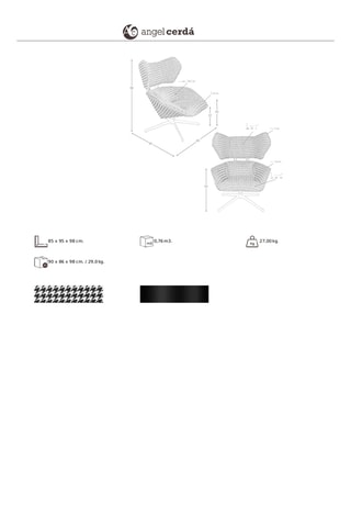 Fauteuil - Noir et blanc - Tissu