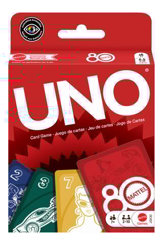 Jeu de cartes Uno Rouge Rubis 80 ans - Dès 84 mois