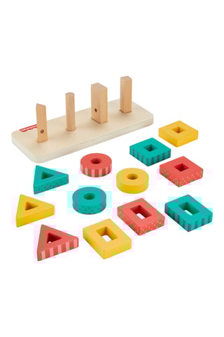 Puzzle formes à empiler en bois - 12 pièces - Dès 24 mois