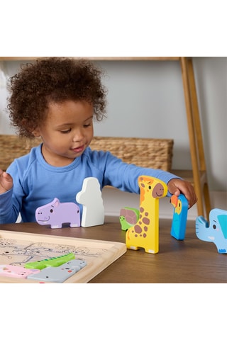 Puzzle en bois Animaux - 12 pièces - Dès 24 mois