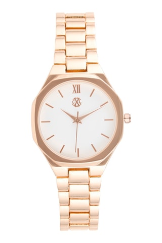 Montre à quartz en alliage - Doré rose