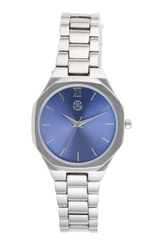Legering Quartz Horloge - Zilverkleurig en Blauw