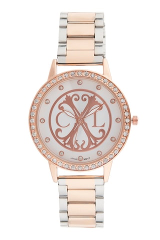 Montre à quartz en alliage - Doré rose
