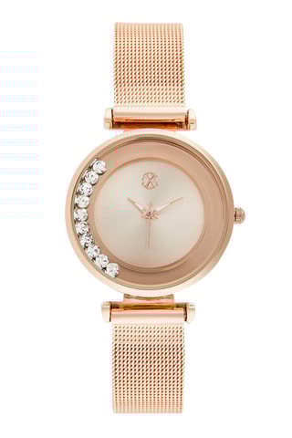 Montre à quartz en alliage - Doré rose