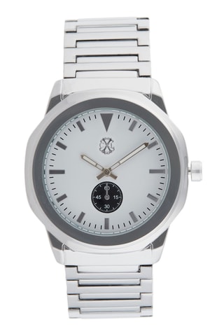 Montre à quartz en alliage - Argenté et blanc