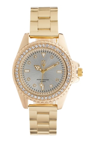 Montre à quartz en alliage - Doré rose et blanc