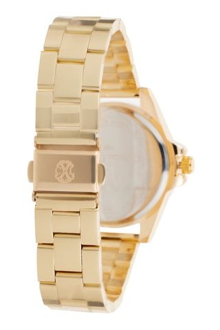Montre à quartz en alliage - Doré rose et blanc