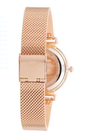 Montre à quartz en alliage - Doré rose et blanc