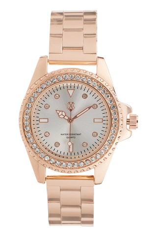 Montre à quartz en alliage - Doré rose