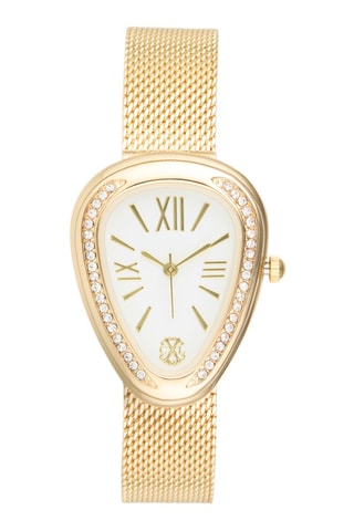 Montre à quartz en alliage - Doré et blanc