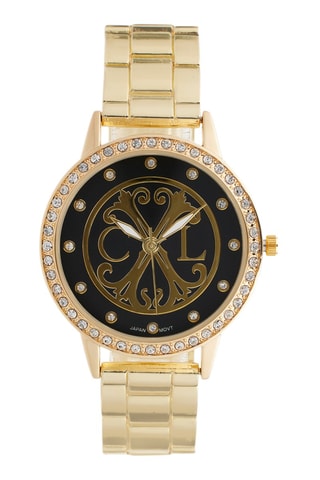 Legering Quartz Horloge Goudkleurig en Zwart
