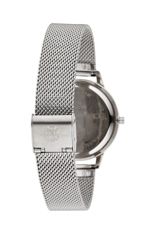 Stalen Quartz Horloge Zilverkleurig en Zwart