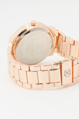 Montre à quartz en alliage Doré rose et rose