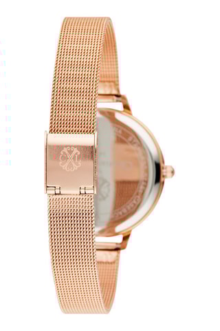 Montre à quartz en alliage Doré rose et bleu marine