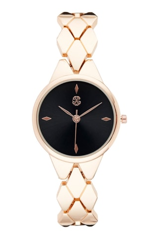 Montre à quartz en alliage - Doré rose