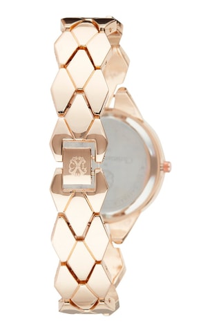 Montre à quartz en alliage - Doré rose