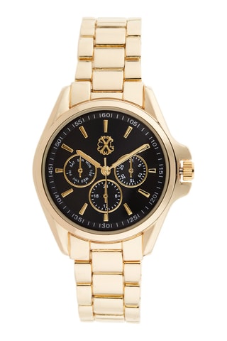Legering Quartz Horloge Goudkleurig en Zwart