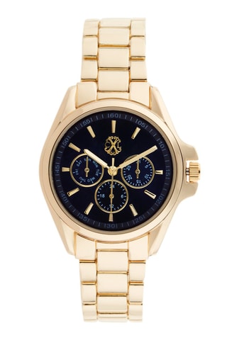 Legering Quartz Horloge Goudkleurig en Zwart