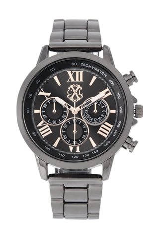 Montre à quartz en alliage - Tachymètre et chronographe - Noir